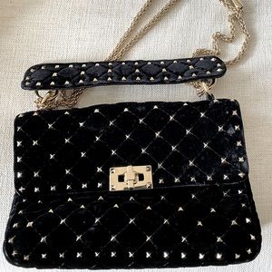 Valentino Velvet Stud Bag